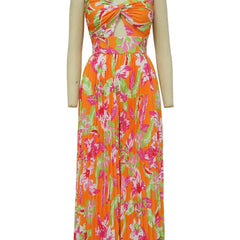 Floral Printed Wide Leg Summer Jumpsuit - 01 big store