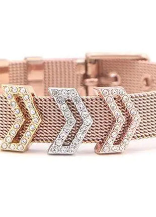 Stainless Steel Slider Bracelet -Rose Gold