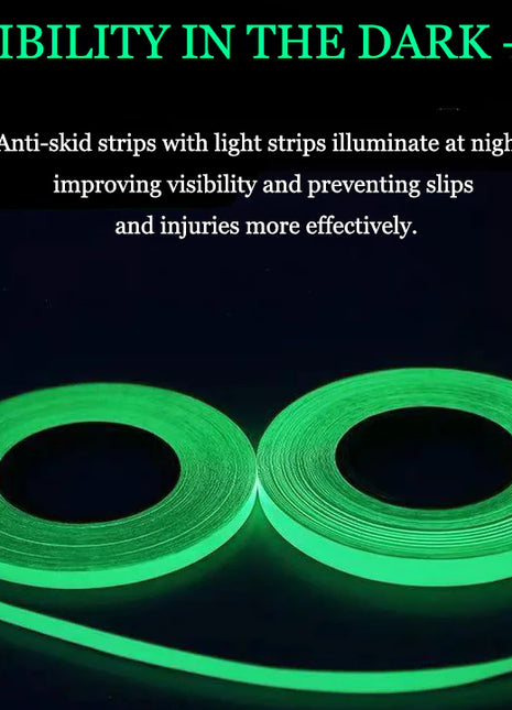 2PC Luminous Tape Self Adhesive Glow In The Dark Wall Sticker Fluorescent Light