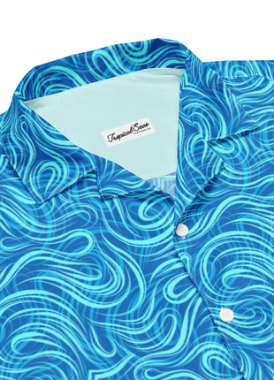 Tsunami Island Party Button Down Hawaiian Shirt - Coastal Summer 2024 Collection - 01 big store