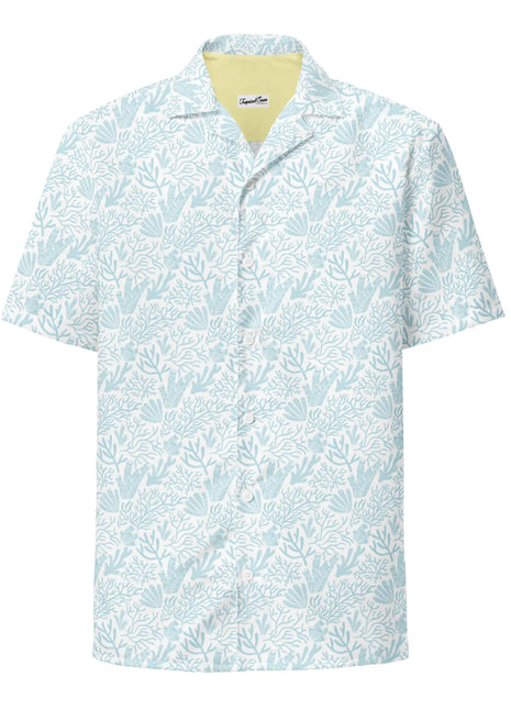 Coral Reef Resort Button Down Hawaiian Shirt - Coastal Summer 2024 Collection