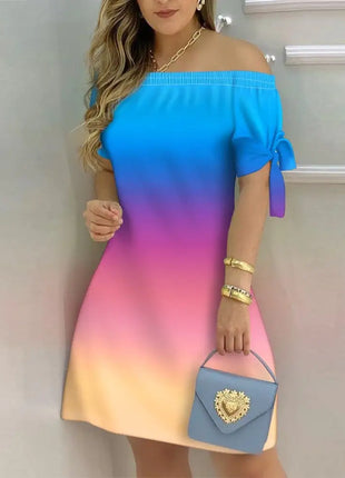 Women Off Shoulder Summer Mini Dress