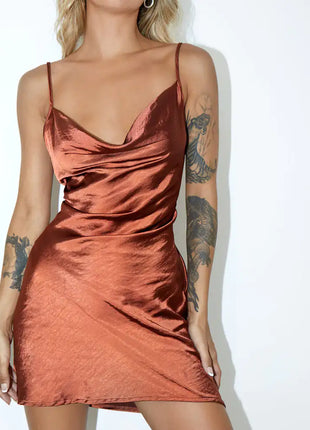 Satin Mini Dress