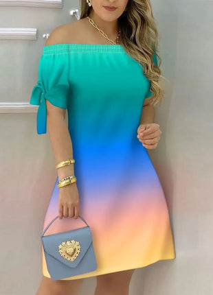 Women Off Shoulder Summer Mini Dress