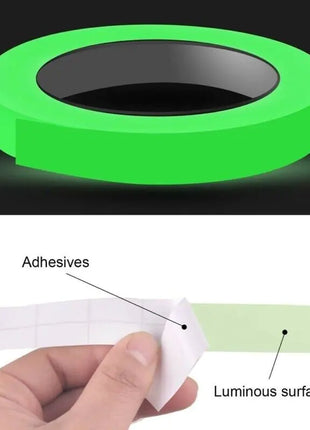 2PC Luminous Tape Self Adhesive Glow In The Dark Wall Sticker Fluorescent Light