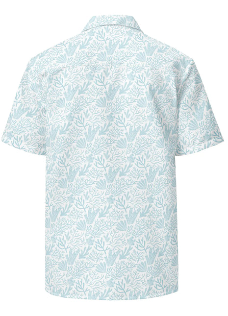 Coral Reef Resort Button Down Hawaiian Shirt - Coastal Summer 2024 Collection