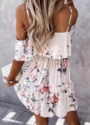 Off Shoulder Floral Mini Dress