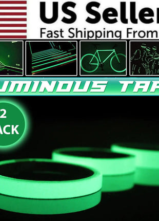 2PC Luminous Tape Self Adhesive Glow In The Dark Wall Sticker Fluorescent Light