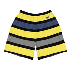 Men's Tropical Dark Blues/Yellow Long Shorts - 01 big store