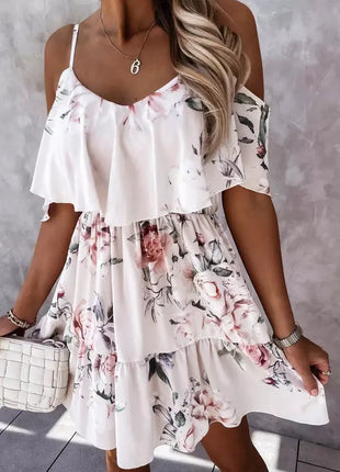 Off Shoulder Floral Mini Dress